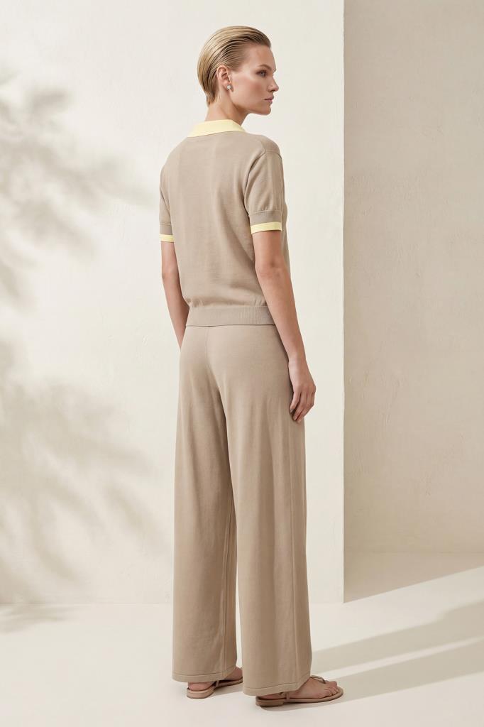 Double-Layer Polo Collar Mink Blouse