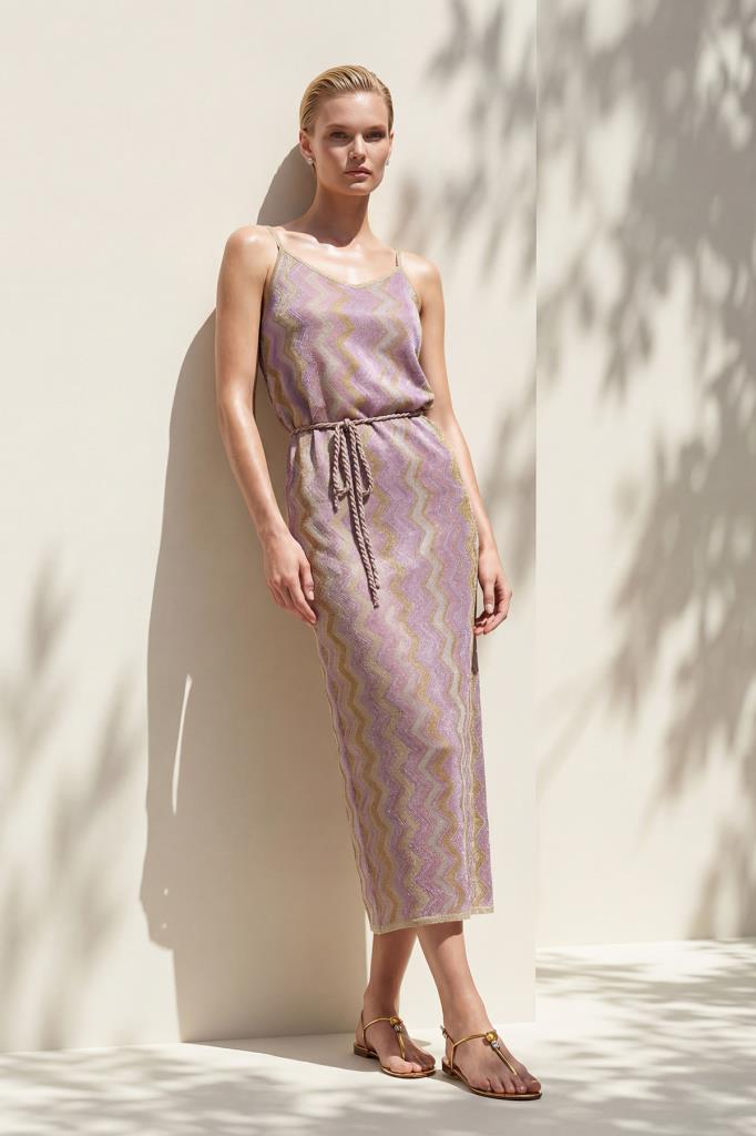 Off-Shoulder Midi Pink Dress