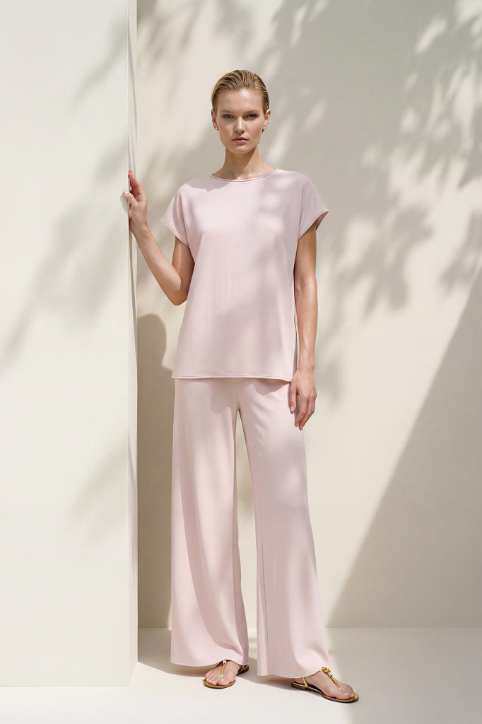 Hand-Crafted Gold-Accent Belted Pink Blouse