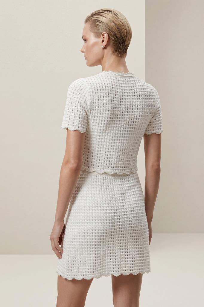 Hand-Crafted Pearl Button White Blouse