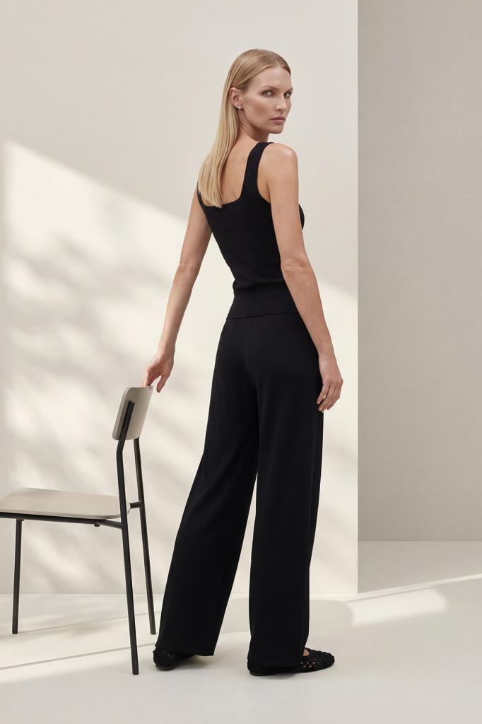 Square Neck Black Top