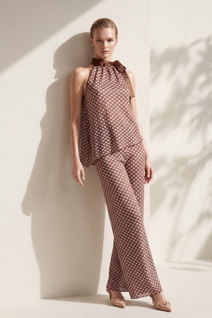 Polka-Dot Printed Multi Trousers