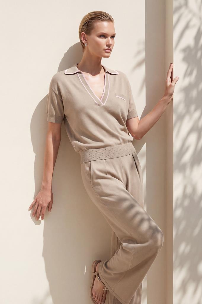 Stripe Decorative-Pocket Stone Blouse